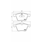 Колодки тормозные дисковые Brembo, комплект на ось (4 шт), арт. P36027