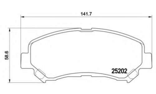 Колодки тормозные дисковые Brembo, комплект на ось (4 шт), арт. P79028