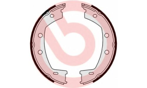 Колодки тормозные барабанные Brembo, комплект на ось (4 шт), арт. S44508