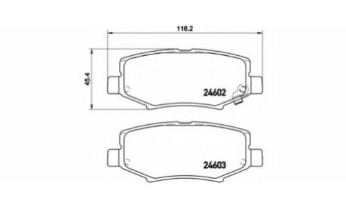 Колодки тормозные дисковые Brembo, комплект на ось (4 шт), арт. P18024