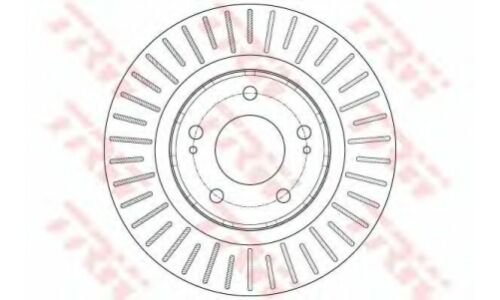 Диск тормозной TRW, передний, арт. DF6174