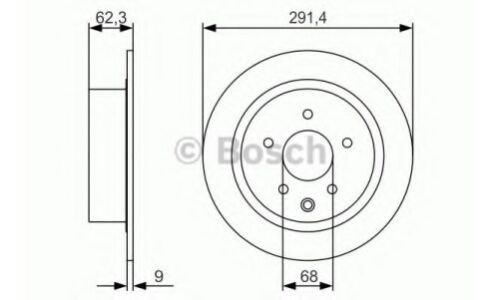 Диск тормозной | зад Bosch, арт. 0 986 479 R14