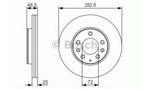 Диск тормозной | перед Bosch, арт. 0 986 479 S60