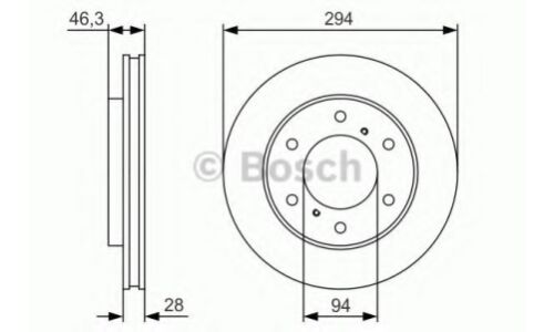 Диск тормозной | перед Bosch, арт. 0 986 479 S63