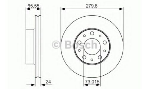Диск тормозной | перед Bosch, арт. 0 986 479 S70
