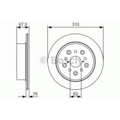 Диск тормозной | зад Bosch, арт. 0 986 479 R25