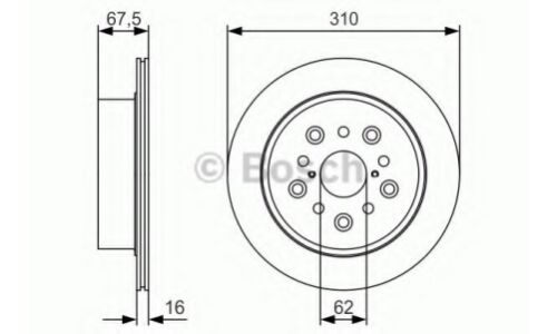 Диск тормозной | зад Bosch, арт. 0 986 479 R25