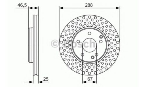 Диск тормозной | перед Bosch, арт. 0 986 479 R69