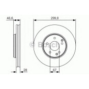 Диск тормозной | перед Bosch, арт. 0 986 479 R79