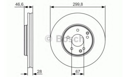 Диск тормозной | перед Bosch, арт. 0 986 479 R79