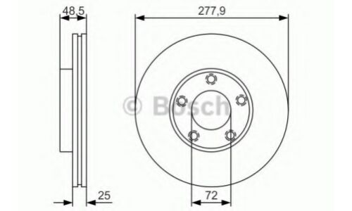 Диск тормозной | перед Bosch, арт. 0 986 479 R83