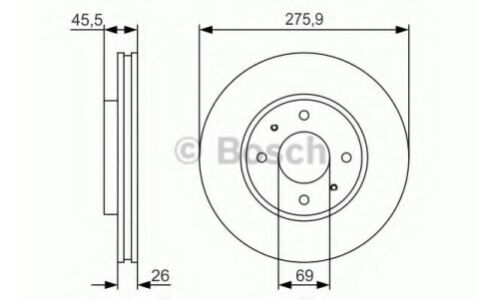 Диск тормозной | перед Bosch, арт. 0 986 479 R94