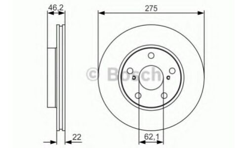 Диск тормозной | перед Bosch, арт. 0 986 479 R97