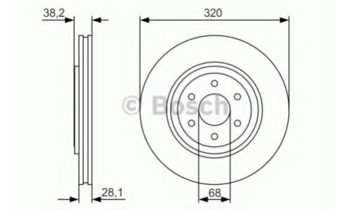 Диск тормозной | перед Bosch, арт. 0 986 479 S35