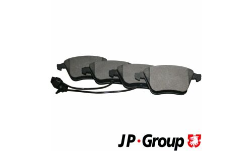 Колодки тормозные дисковые JP Group, передние, комплект на ось (4 шт), арт. 1163607010