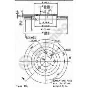 Диск тормозной Brembo, арт. 09869511