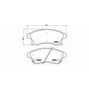 Колодки тормозные дисковые Brembo, комплект на ось (4 шт), арт. P59076