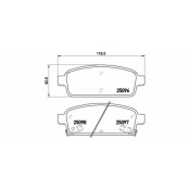 Колодки тормозные дисковые Brembo, комплект на ось (4 шт), арт. P59080