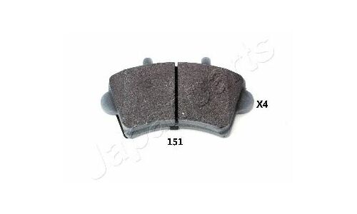 Колодки тормозные дисковые Japan Parts, передние, комплект на ось (4 шт), арт. PA-151AF