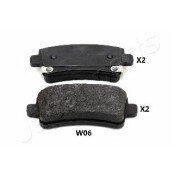 Колодки тормозные дисковые Japan Parts, задние, комплект на ось (4 шт), арт. PP-W06AF