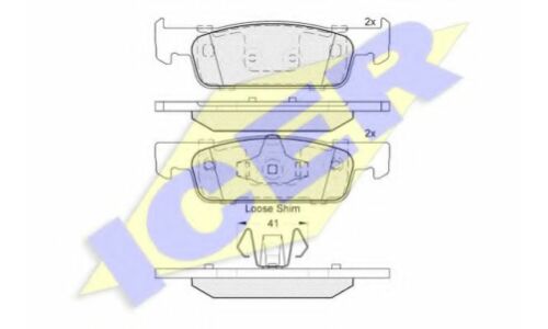 Колодки тормозные дисковые Icer, передние, комплект на ось (4 шт), арт. 182115