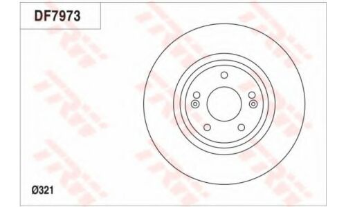 Диск тормозной TRW, передний, арт. DF7973