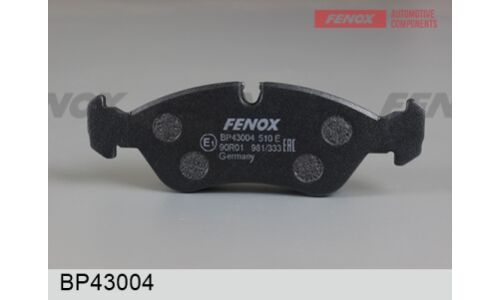 Колодки тормозные дисковые Fenox, передние, комплект на ось (4 шт), арт. BP43004
