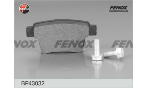 Колодки тормозные дисковые Fenox, задние, комплект на ось (4 шт), арт. BP43032