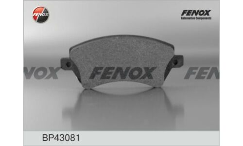 Колодки тормозные дисковые Fenox передние, комплект на ось (4 шт), арт. BP43081