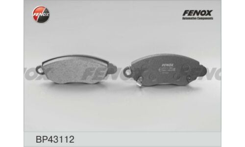 Колодки тормозные дисковые Fenox, передние, комплект на ось (4 шт), арт. BP43112