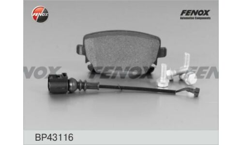Колодки тормозные дисковые Fenox задние, комплект на ось (4 шт), арт. BP43116