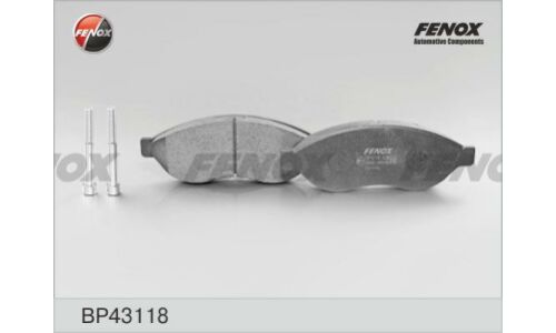 Колодки тормозные дисковые Fenox, передние, комплект на ось (4 шт), арт. BP43118