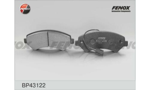 Колодки тормозные дисковые Fenox передние, комплект на ось (4 шт), арт. BP43122