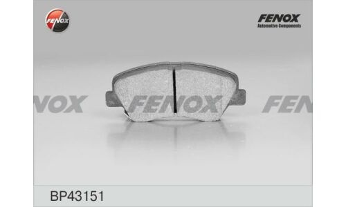 Колодки тормозные дисковые Fenox передние, комплект на ось (4 шт), арт. BP43151