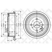 Барабан торм. Opel Astra 1.2-1.7D 91> | зад Stellox, арт. 6025-9905-SX