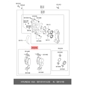 Колодки тормозные дисковые Hyundai/KIA, передние, комплект на ось (4 шт), арт. 58101H1A30