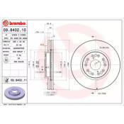 Диск тормозной UV Coated | перед Brembo, арт. 09.8402.11