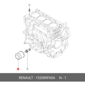 Фильтр масляный Renault, арт. 152089F60A