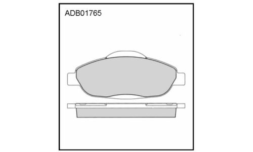 Колодки тормозные дисковые Allied Nippon, передние, комплект на ось (4 шт), арт. ADB01765