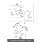 Диск тормозной Hyundai/Kia, передний, арт. 517122T000