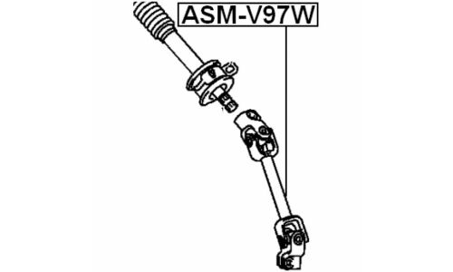 Вал карданной передачи рулевой нижний Febest, арт. ASM-V97W