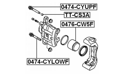 Направляющая тормозного суппорта Febest, передняя, арт. 0474-CYUPF