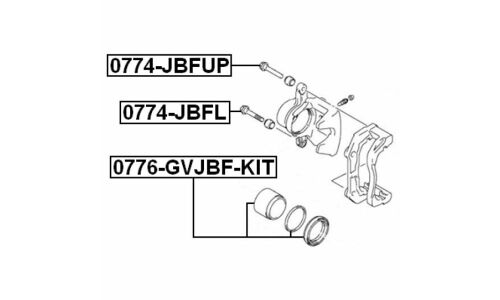 Направляющая тормозного суппорта Febest, передняя, арт. 0774-JBFL