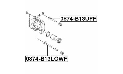 Направляющая тормозного суппорта Febest, передняя, арт. 0874-B13UPF