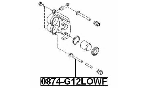 Направляющая тормозного суппорта Febest, передняя, арт. 0874-G12LOWF