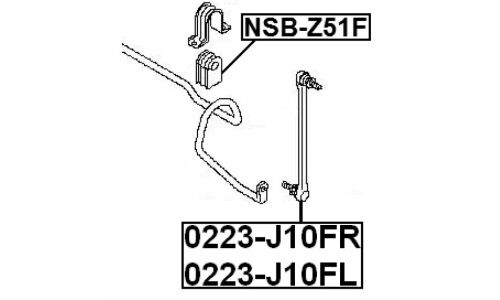 Втулка стабилизатора Febest, арт. NSB-Z51F