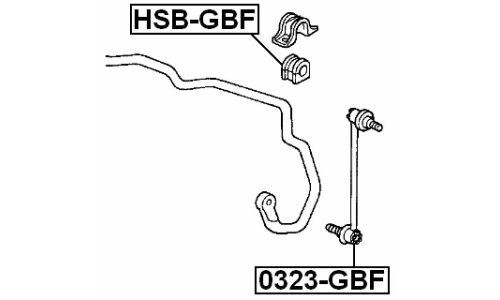 Втулка стабилизатора Febest, арт. HSB-GBF