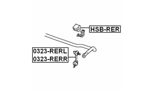 Втулка стабилизатора Febest, арт. HSB-RER
