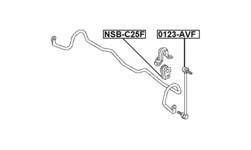 Втулка стабилизатора Febest, арт. NSB-C25F