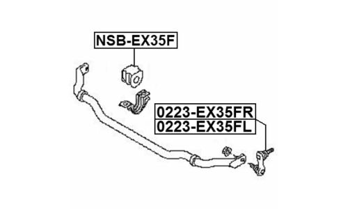 Втулка стабилизатора Febest, арт. NSB-EX35F